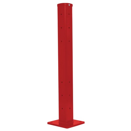 Vestil Rigid Tube Post 42 In Bolt-On Style Red GR-F2R-DI-TP42-RD